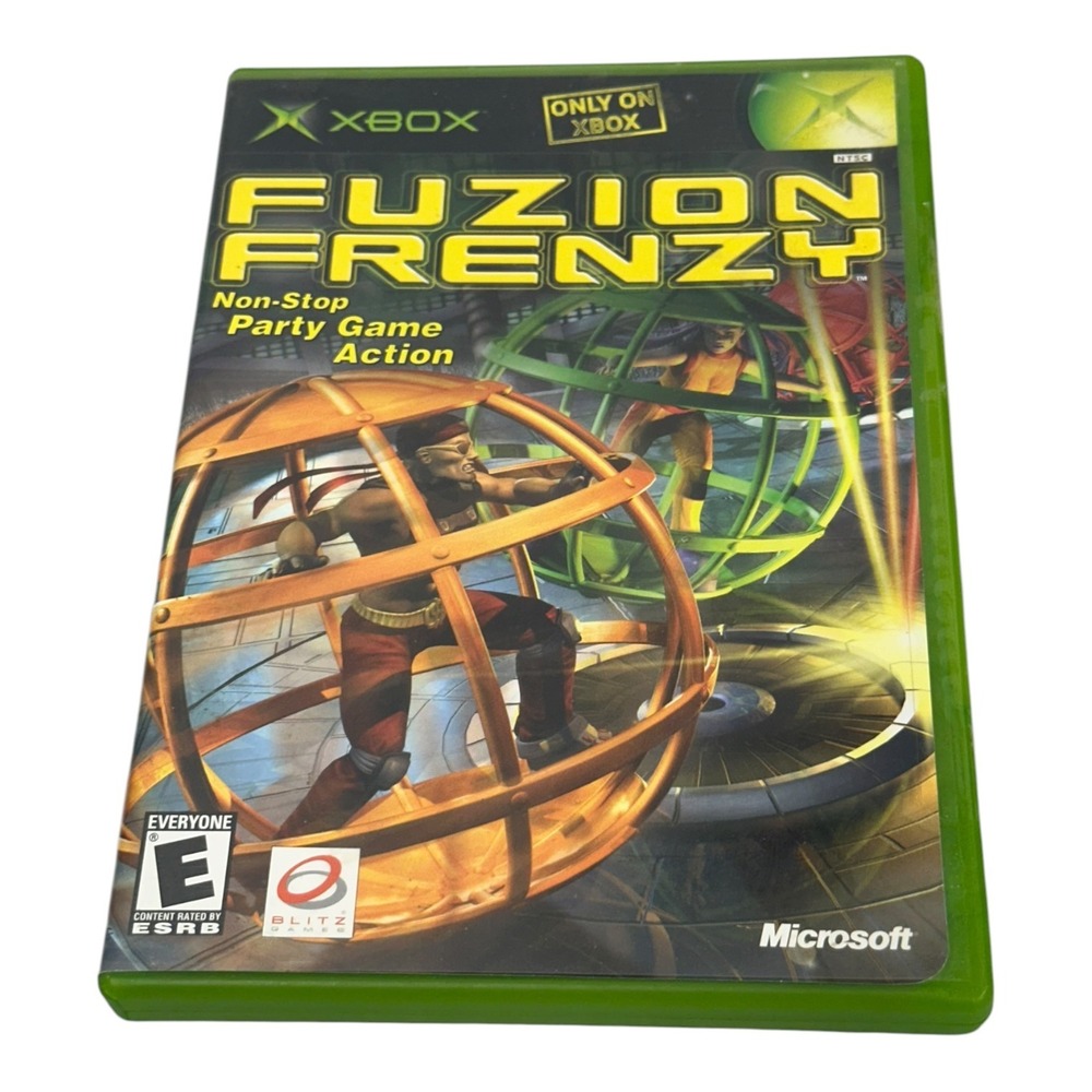 Fuzion Frenzy Original Xbox 2001 CIB Complete w Manual Scratched Untested